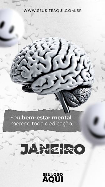 STORY | JANEIRO BRANCO | CUIDE DA SAÚDE MENTAL | PSD EDITÁVEL