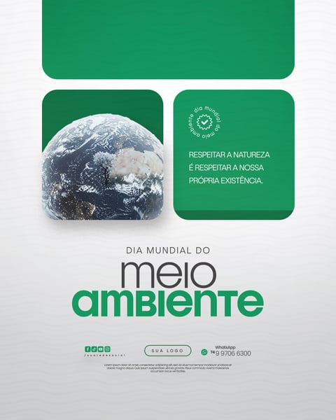 05 DE JUNHO - DIA MUNDIAL DO MEIO AMBIENTE SOCIAL MEDIA PSD EDITÁVEL