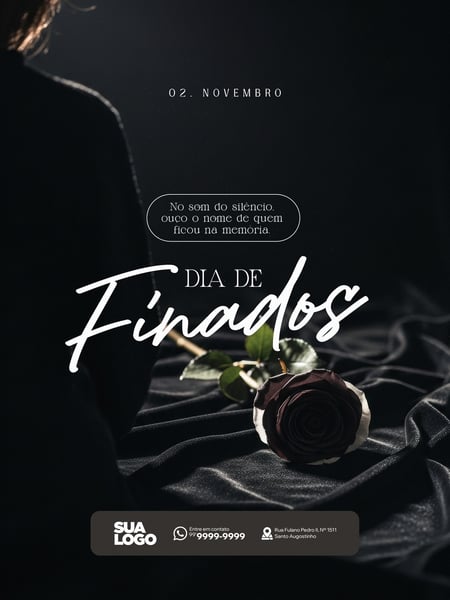 DIA DE FINADOS 02 DE NOVEMBRO SOCIAL MEDIA FEED PSD EDITÁVEL