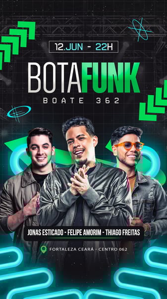 FLYER EVENTO  BOTA FUNK  FESTA  BAILE  STORY