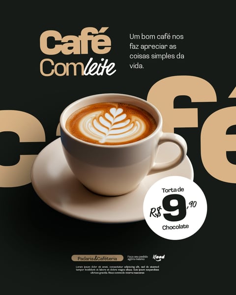 CAFÉ COM LEITE PSD EDITÁVEL