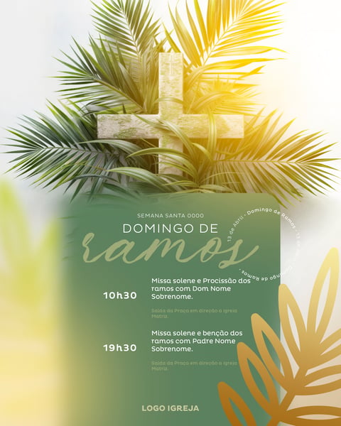 SMZ PSD EDITÁVEL - DOMINGO DE RAMOS - PROGRAMAÇÃO MISSA E PROCISSÃO DOMINGO DE RAMOS 01-25