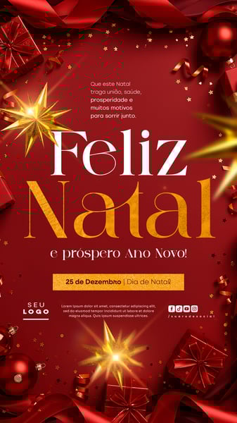 FELIZ NATAL E PRÓSPERO ANO NOVO STORY SOCIAL MEDIA PSD EDITÁVEL 10