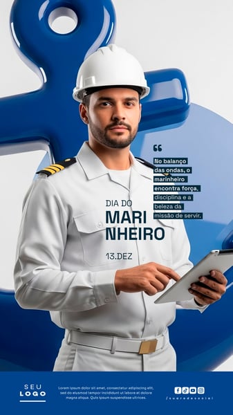 DIA DO MARINHEIRO 13 DE DEZEMBRO STORY SOCIAL MEDIA PSD EDITÁVEL 2