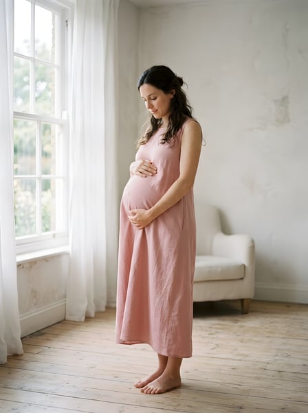 MULHER GRÁVIDA SEGURANDO O BARRIGA 2