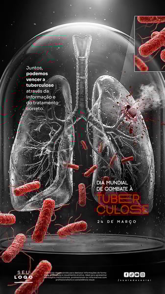 DIA MUNDIAL DE COMBATE À TUBERCULOSE 24 DE MARÇO STORY SOCIAL MEDIA PSD EDITÁVEL 2