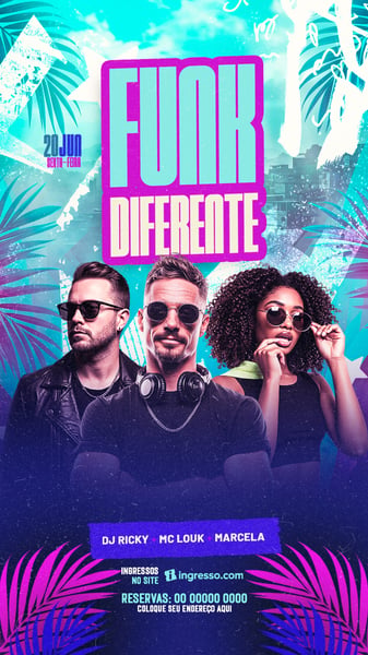 FLYERS PARA EVENTOS FUNK DIFERENTE STORYS