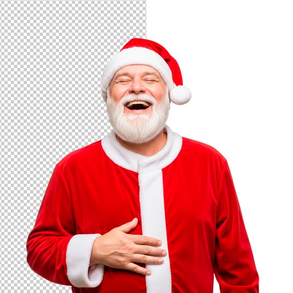 PAPAI NOEL SORRINDO PNG TRANSPARENTE