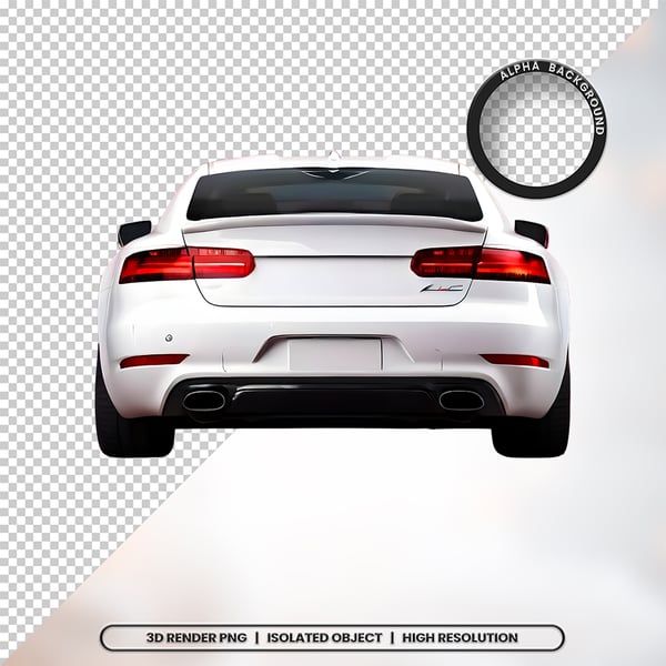 3D RENDER FUNDO DE UM CARRO ELEMENTO ÍCONE PSD PNG
