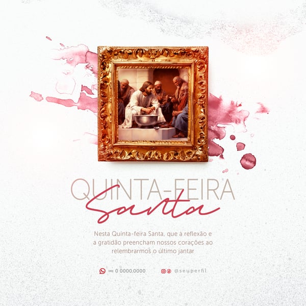 UUS QUINTA-FEIRA SANTA E SEMANA SANTA SOCIAL MEDIA PSD EDITAVEL 4