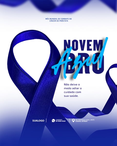 NOVEMBRO AZUL MÊS MUNDIAL DE COMBATE AO CÂNCER DE PRÓSTATA