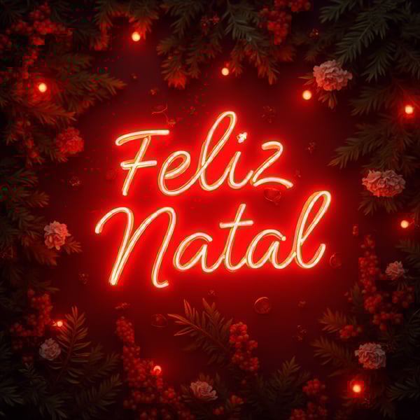 FELIZ NATAL COM COR VERMELHA ÁRVORES IMAGEM