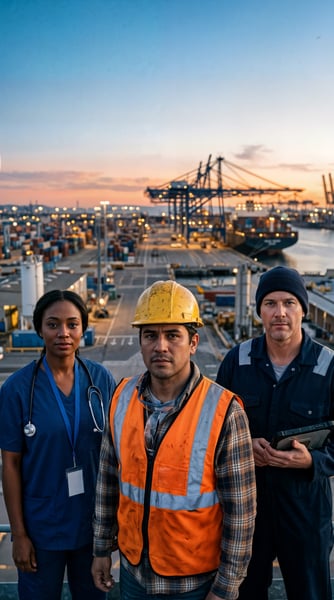 TRABALHADORES DE DIFERENTES ÁREAS DIA DO TRABALHO 11