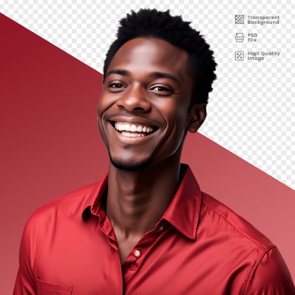 HOMEM COM CAMISA VERMELHA