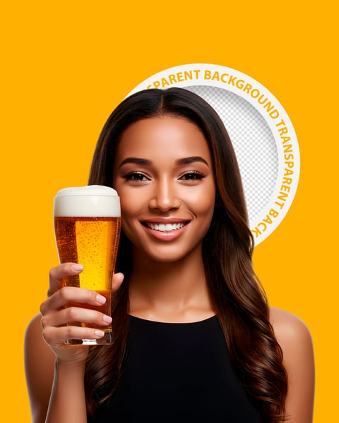 MULHER COM COPO DE CERVEJA