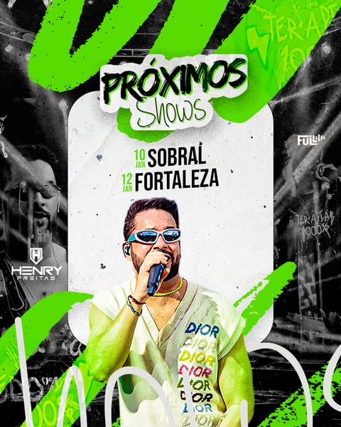 FLYER AGENDA DE SHOW - HENRY FREITAS - SHOW