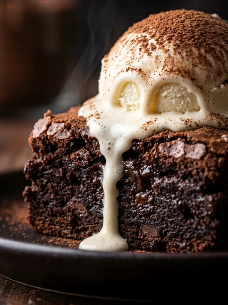 Bolo com sorvete de chocolate 1