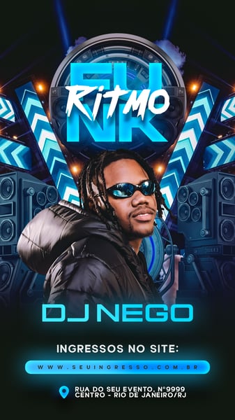 FLYER RITMO FUNK STORY PSD EDITÁVEL