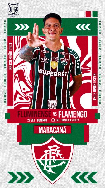 FLYER ESPORTIVO FUTEBOL BRASILEIRÃO 2024 FLUMINENSE