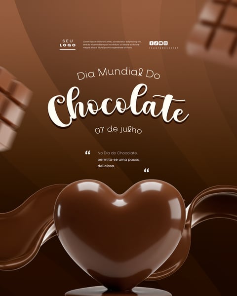 DIA MUNDIAL DO CHOCOLATE 7 DE JULHO SOCIAL MEDIA POST