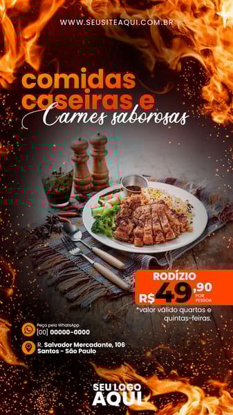 STORY - AÇOUGUE | CARNE | CHURRASCO | SOCIAL MEDIA | PSD EDITÁVEL