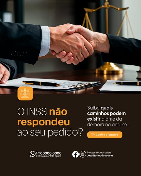 ESCRITÓRIO DE ADVOCACIA DIREITO PREVIDENCIÁRIO O INSS SOCIAL PSD EDITÁVEL