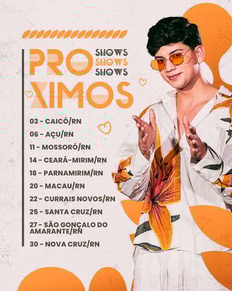 TSG AGENDA DE SHOWS LEO FOGUETE FEED PSD EDITAVEL