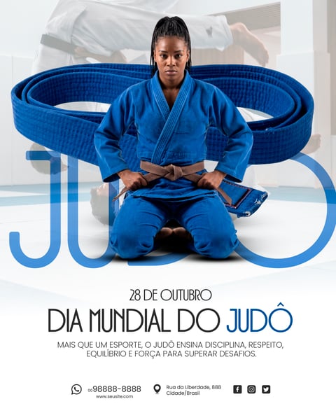 DIA DO JUDÔ 28 DE OUTUBRO SOCIAL MEDIA PSD EDITÁVEL 1