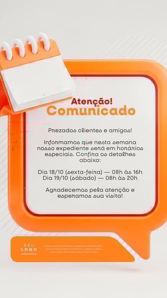 COMUNICADO AVISO STORY SOCIAL MEDIA PSD EDITÁVEL 9