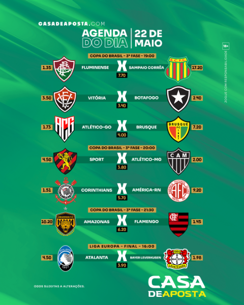 AGENDA DA RODADA - CASA DE APOSTA (FEED E STORIES)