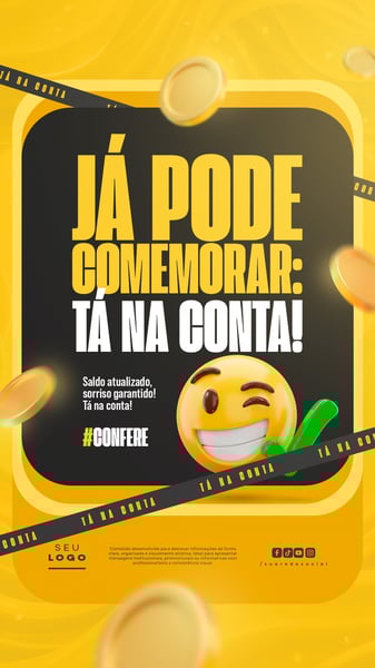 TÁ NA CONTA AVISO PAGAMENTO SALÁRIO SERVIDOR STORY SOCIAL MEDIA PSD EDITÁVEL 2