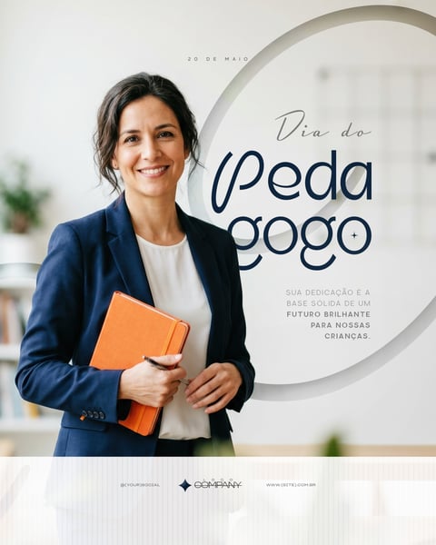 DIA DO PEDAGOGO HOMENAGEM ESPECIAL EDUCAÇÃO SOCIAL MEDIA PSD EDITÁVEL 1