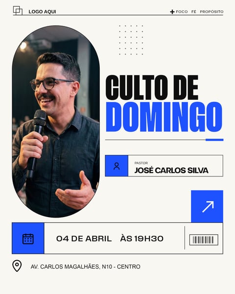 CULTO DE DOMINGO SOCIAL MEDIA PSD EDITÁVEL 6