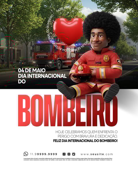 SOCIAL MEDIA 4 DE MAIO DIA INTERNACIONAL DO BOMBEIRO