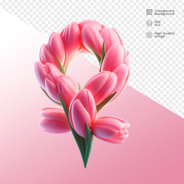 DIA DA MULHER -  ELEMENTO 3D  SÍMBOLO DE GÊNERO DA MULHER PARA COMPOSIÇÃO