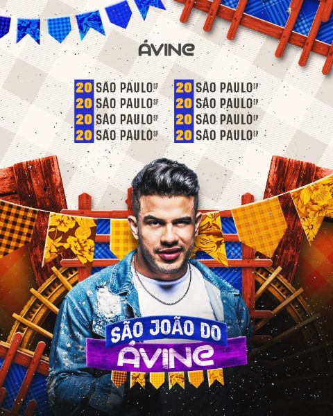 AGENDA SÃO JOÃO ÁVINE VINNY 2024 ARRAIÁ