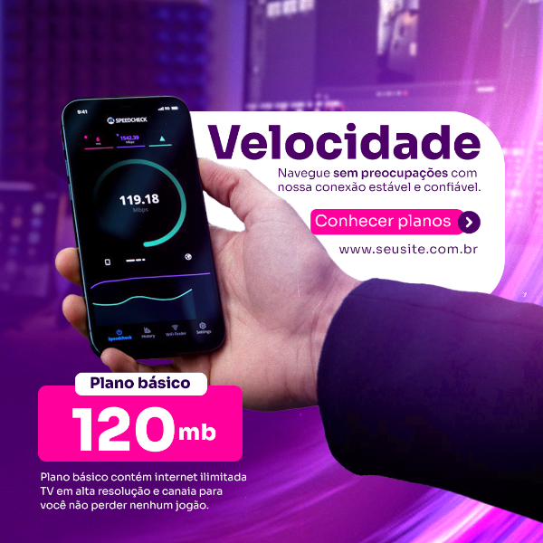 PROVEDOR DE INTERNET SOCIAL MEDIA POST - INTERNET VELOZ SÓ AQUI