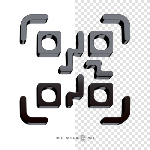 ELEMENTO 3D RENDER QRCODE ALTA DEFINIÇÃO 2