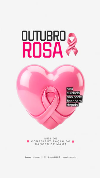 OUTUBRO ROSA CAMPANHA SOCIAL MEDIA PSD STORY 4