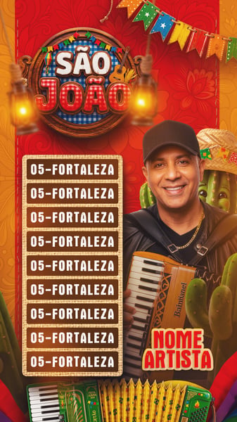 FLYER AGENDA SÃO JOÃO STORY 2 PSD EDITÁVEL