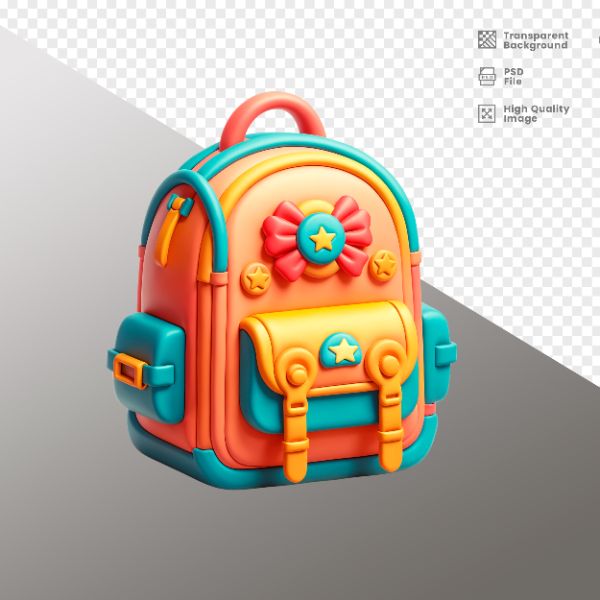 ELEMENTO PARA COMPOSIÇÃO MOCHILA DE ESCOLA