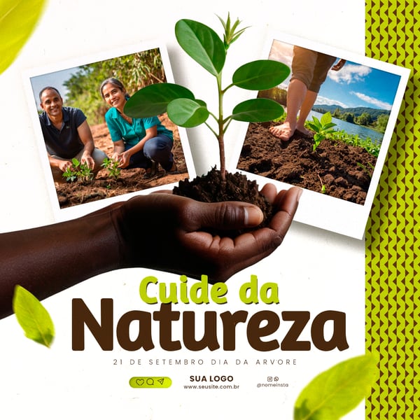 LGD 21 DE SETEMBRO DIA DA ARVORE CUIDE DA NATUREZA SOCIAL MEDIA PSD EDITVEL