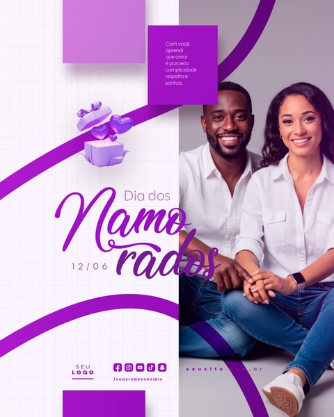DIA DOS NAMORADOS 12 DE JUNHO SOCIAL MEDIA FEED EDITÁVEL