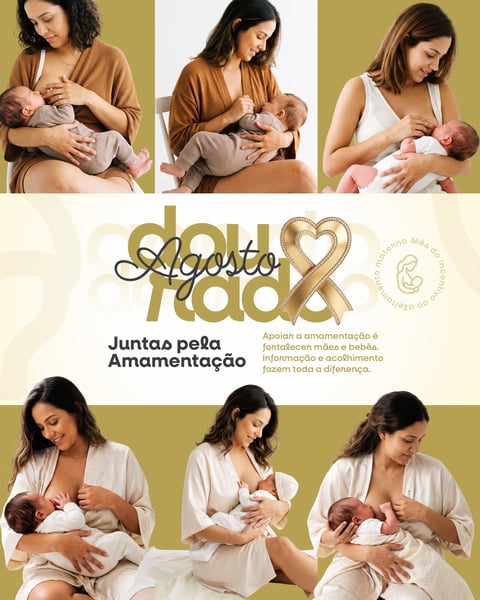 AGOSTO DOURADO MÊS DO ALEITAMENTO MATERNO SOCIAL MEDIA PSD EDITÁVEL 10