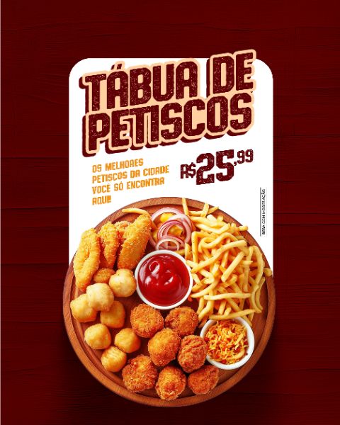 SOCIAL MEDIA - BAR E PETISCARIA - TÁBUA DE PETISCOS
