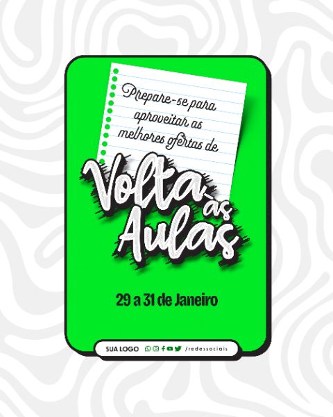 SOCIAL MEDIA - VOLTA AS AULAS PAPELARIA - OFERTAS DE 29 A 31 DE JANEIRO