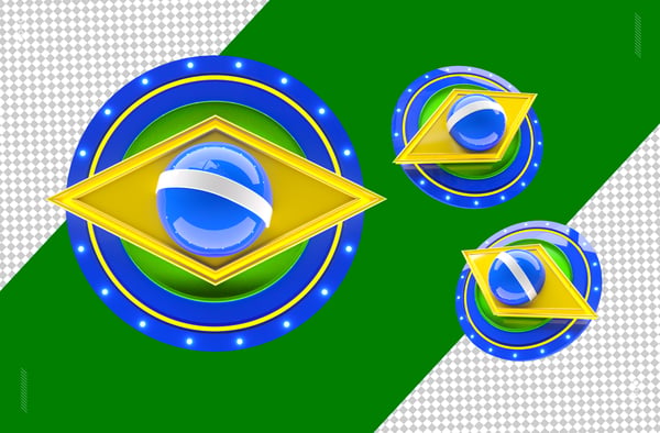 Logo Brasil Copa do Mundo Futebol PSD Editável