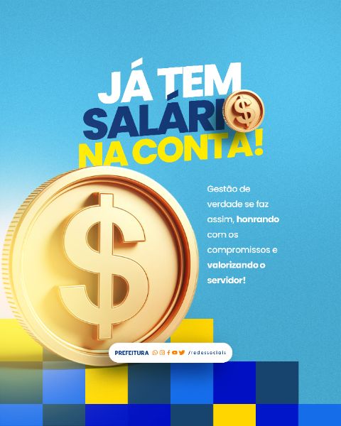 SOCIAL MEDIA - TÁ NA CONTA - JÁ TEM SALÁRIO NA CONTA
