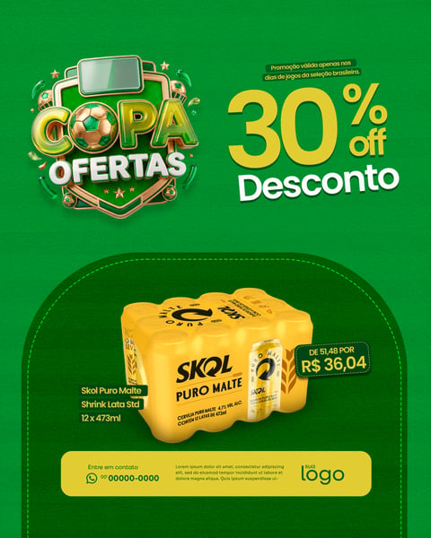 PROMOÇÕES OFERTAS E DESCONTOS COPA DO MUNDO 2026 PSD EDITÁVEL 2