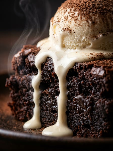Bolo com sorvete de chocolate 2